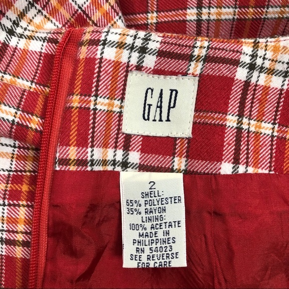 Gap Red Tartan Plaid Mini Y2K Skirt Size 2 - Picture 6 of 6